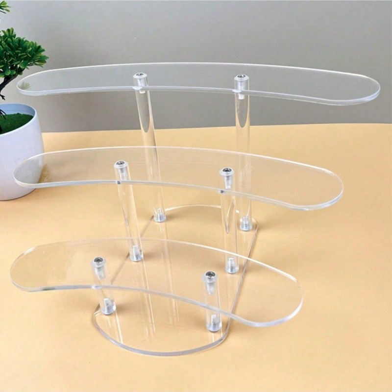 Transparent acrylic cake stand for cross-border use, transparent round dessert table, multi-layer display stand for weddings and birthdays