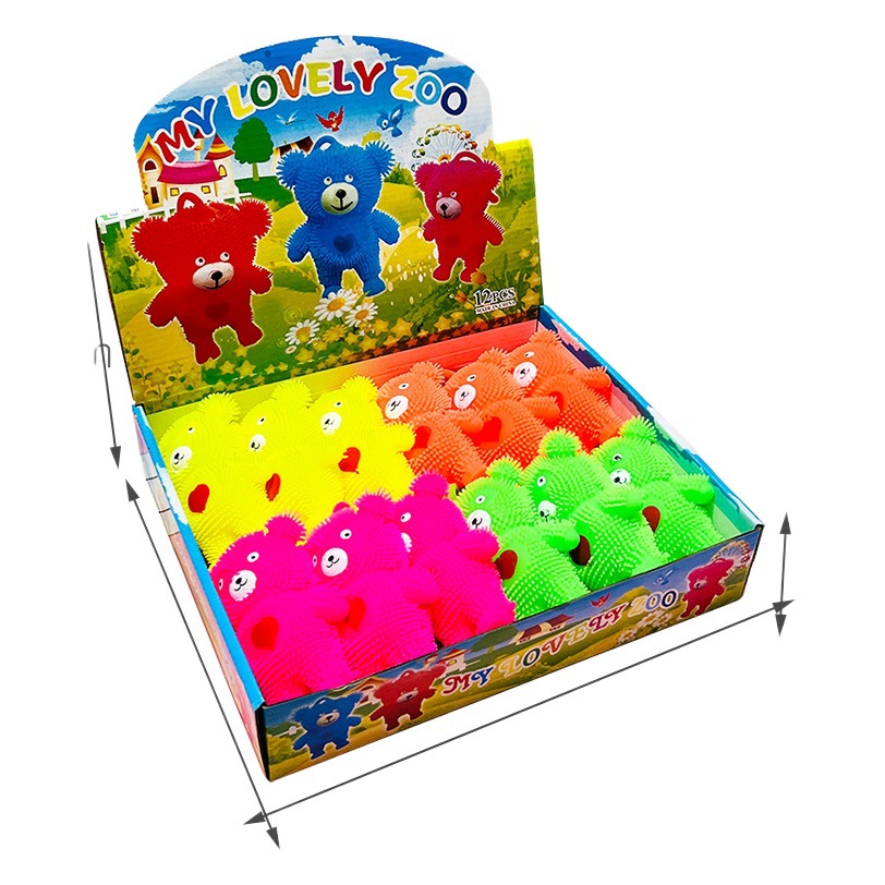 Juguete Luminoso oso bola piel amor colorido flash ventilación