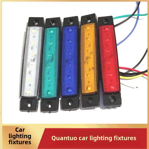 Factory supply 6LED sponge strip side light always bright 24V waterproof truck warning light wide light truck tail light