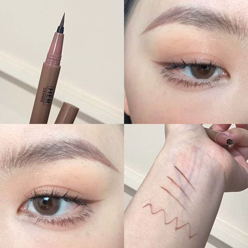 HERORANGE ~Подводка-лайнер Eyeliner Pen с эффектом лифтинга, водостойкая и потостойкая, очень тонкая головка, ощущение маминой кожи, шелковистый подводка для глаз