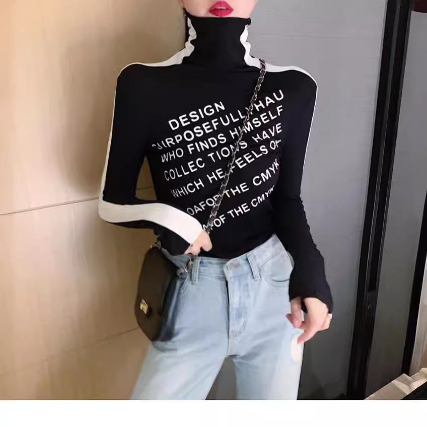 8672 # gypsophila는 늑골 이른 봄 긴팔 티셔츠 여성 온라인 빨간색 슬림 프린트 재킷을 출하했습니다.
