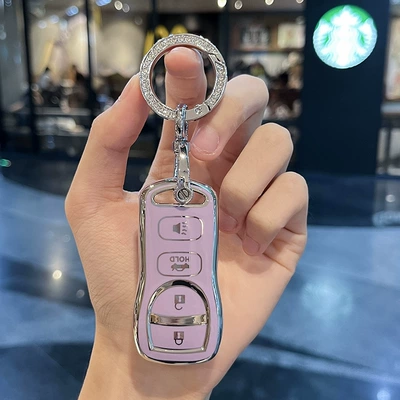 Car key bag | Anti-drop Classic Sylphy Sunshine - nissan-h-smart-4-key-purple-single-shell-diamond-ring