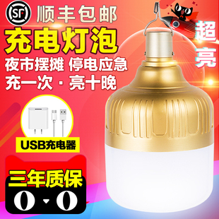 Led Rechargeable Light Bulb Night Market Stall Lamp Household Removable Outdoor Lighting Camping Style Lamp Super Long-Lasting