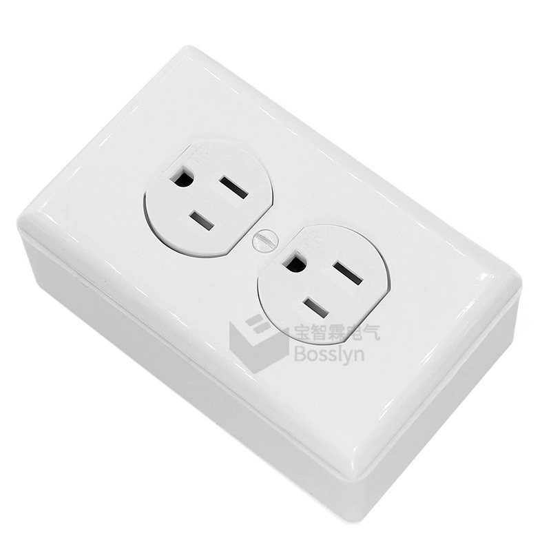 NEMA 5-15R American Double Wall socket panel Taiwan Japanese home socket beauty junction direct socket