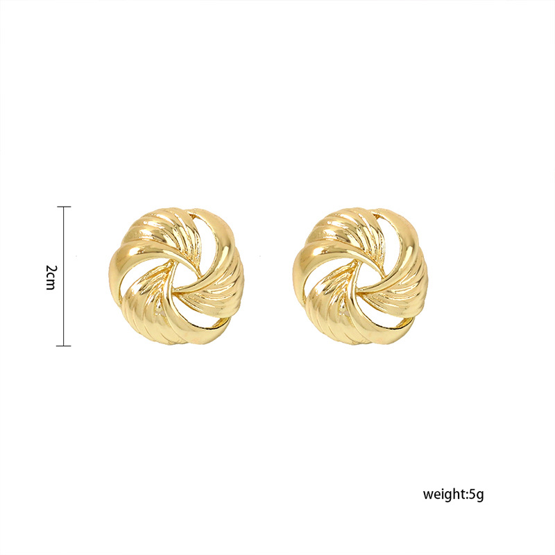 6g Weight Earrings Classification Wedding, Travel Occasion Flower Pattern Women'S Gender Fashion Geometric Irregular Flower Earrings 2