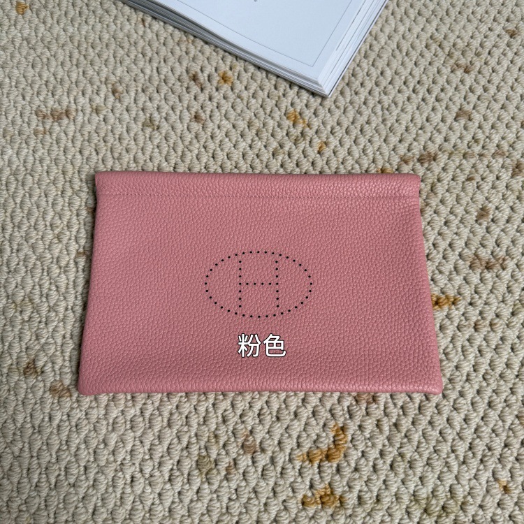 H 本革携帯電話バッグ第一層牛革ライチ柄大容量化粧品バッグハイエンドラッキー小銭入れ口紅バッグ|undefined