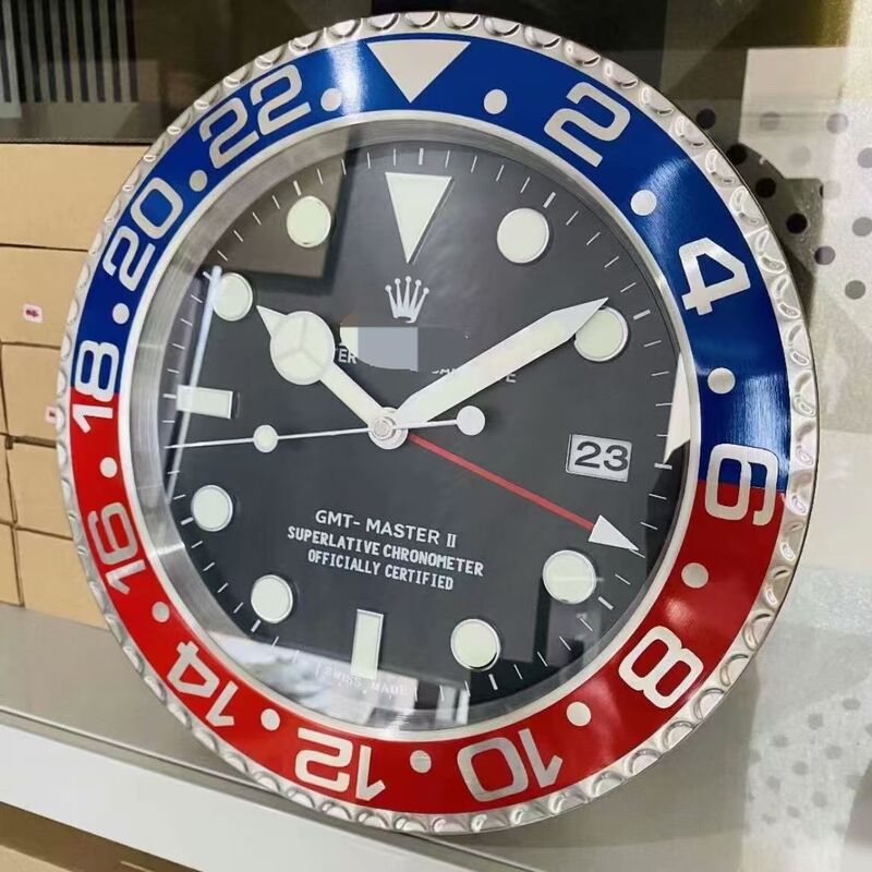 一件起批金属不锈钢夜光客厅挂钟GMT静音钟表专供出口Wall clock|undefined