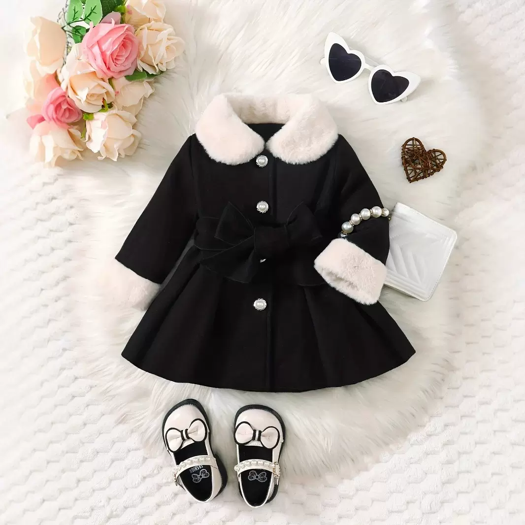 新款中大女童风衣外套中长款女洋气英伦风2025儿童女童风衣加绒