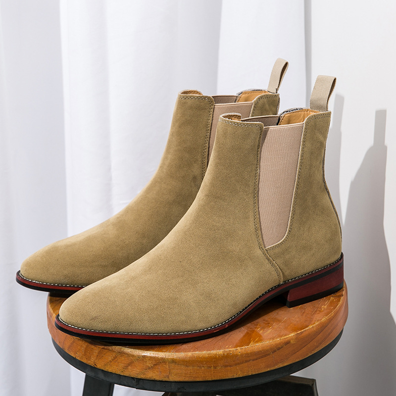 Cross-Border Anti-Suede Retro Chelsea Short Boots Men's Large Size Business Slip-On Leather Boots European and American Fashion Versatile Boots Cross-Border Anti-Suede Retro Chelsea Short Boots Men's Large Size Business Slip-On Leather Boots European and American Fashion Versatile Boots