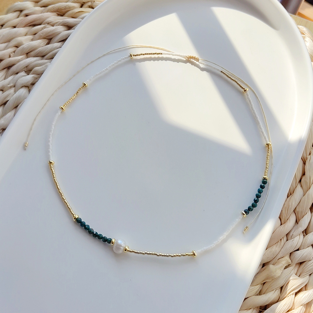 1 Piece Quantity 1 Piece Ethnic Style Geometric Devil's Eye Heart Shape Turquoise Pearl Shell Women's Necklace