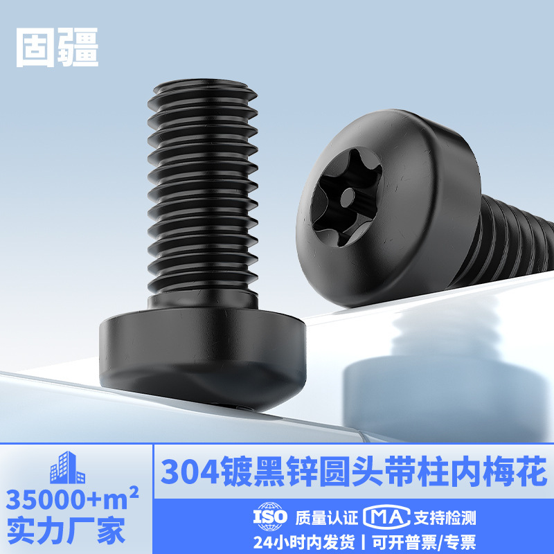 304 black zinc-plated stainless steel half-round head internal torx screw with post m3m4m5m6m8 pan head torx bolt 304 black zinc-plated stainless steel half-round head internal torx screw with post m3m4m5m6m8 pan head torx bolt