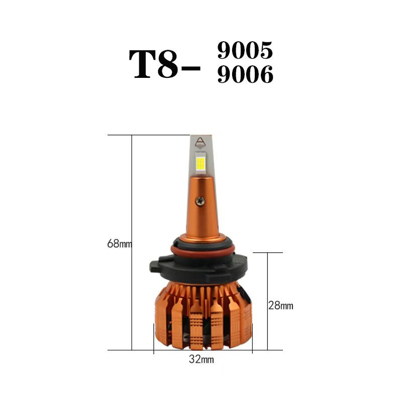 T8 H4 Far-Closing One-LED Auto Headlight H4 Renovación y actualización no destructiva