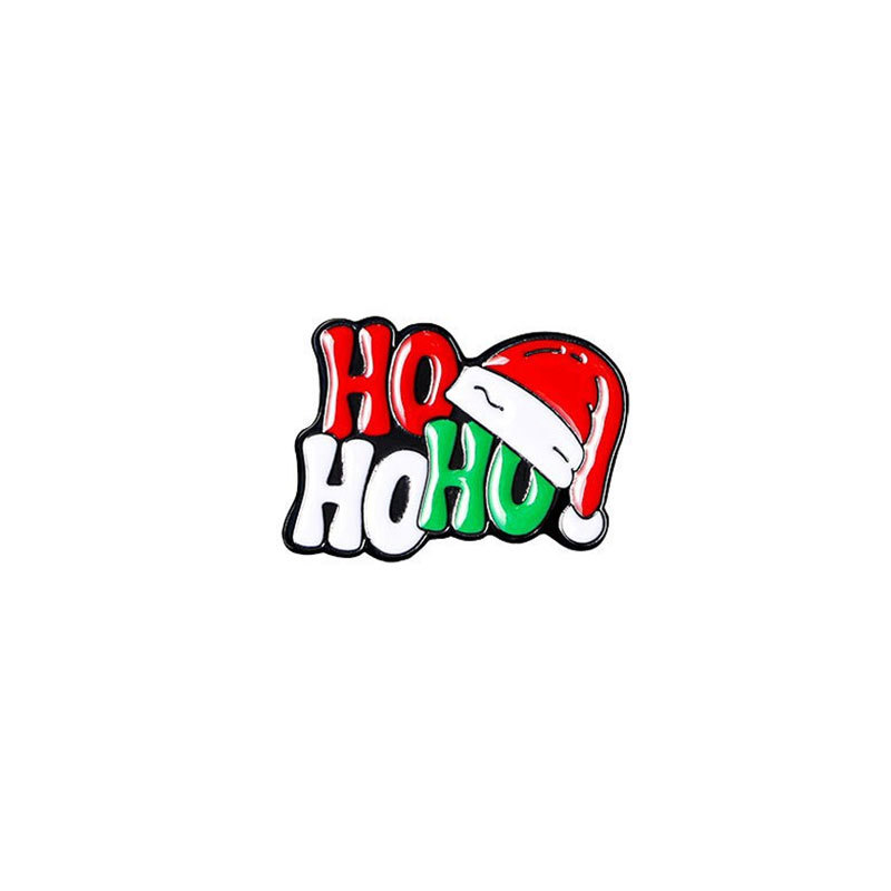 Broche de Navidad insignia de aleación caricatura adorable Santa Fe Navidad decoración de mochila escolar