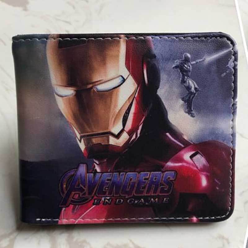 Superhéroe de dibujos animados anime periférico corto Niños estudiante masculino y femenino Cartera de dibujos animados cartera titular de la tarjeta