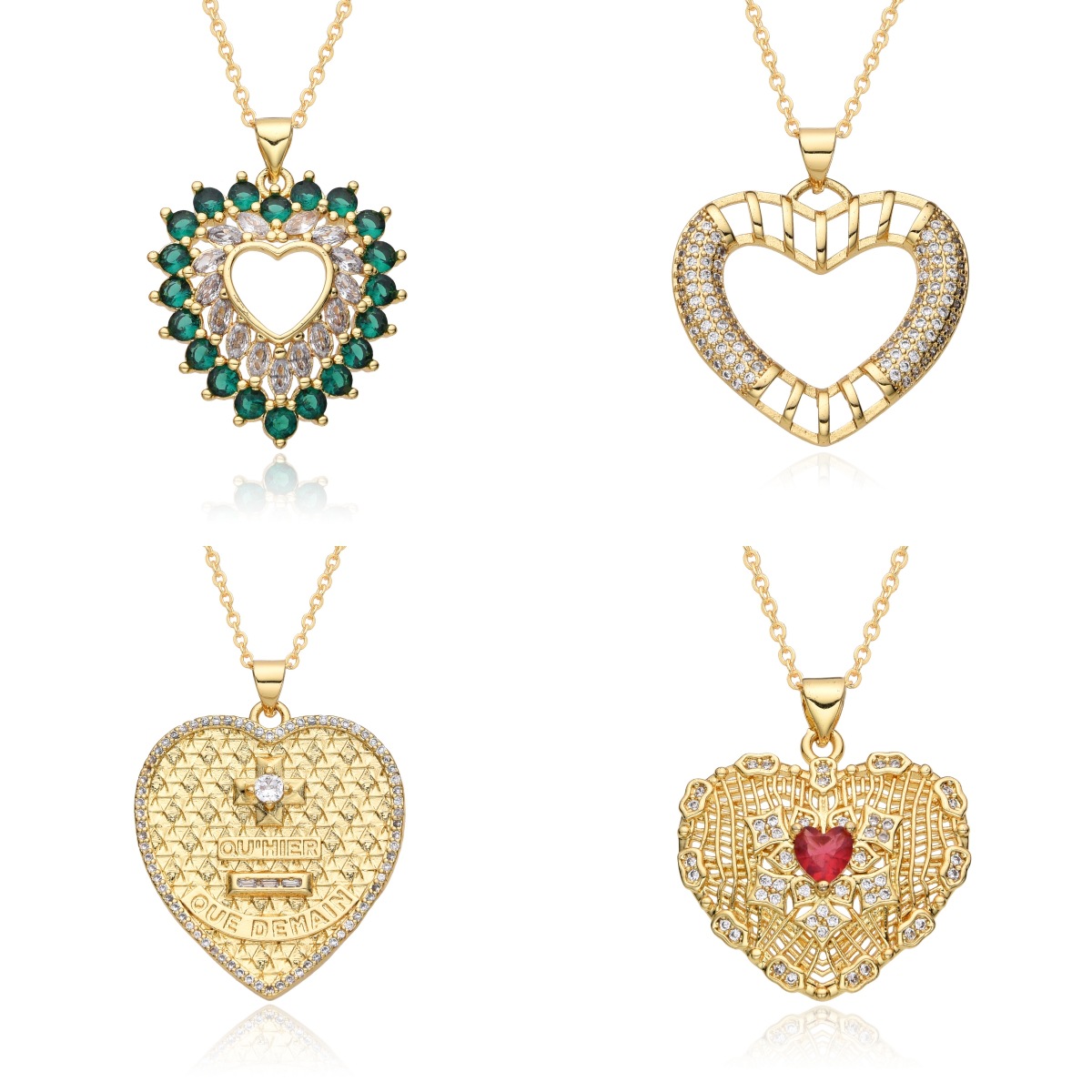 8g Weight Copper Pendant Material Zircon Inlay Material Pendant Necklace Classification Copper Chain Material 1 Piece Quantity Holiday, Daily Occasion Copper Material Heart Shape Pattern Women's Gender Inlay Design Retro, Simple Style, Shiny Style Copper Inlay Heart Shape Zircon Pendant Necklace 1