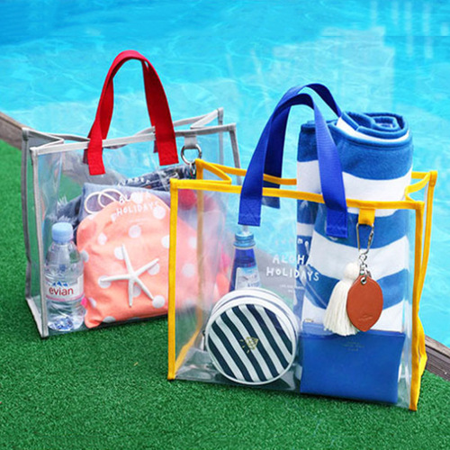 多功能干湿分离包环保PVC手拎健身包游泳包时尚旅行沙滩包手提袋