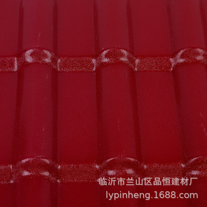 山东枣红色树脂瓦厂家建材屋面塑钢瓦莒南pvc树脂瓦复合瓦滴水檐