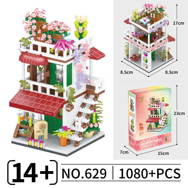 Bloques de Construcción de Micropartículas de Escena Urbana de Pastelería United Creation 626-9, Juguete DIY Hecho a Mano, Regalo, Venta Caliente Transfronteriza