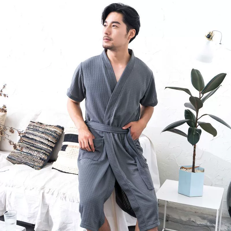 Long autumn thin bathrobe for beloved, summer pijama, plus size