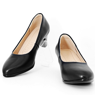 Women's High Heels, Thick Heels, Black Commuting Work Shoes, Professional Versatile Genuine Leather Formal Women's Shoes, Spring & Fall