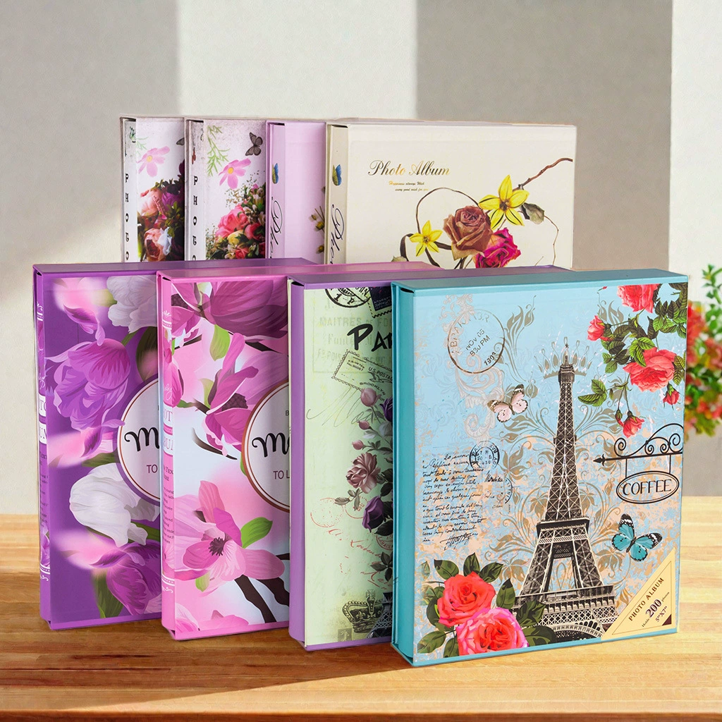 Zheyu 5R7 inch 200 photos boxed photo album, couple photo album, photo studio home photo album