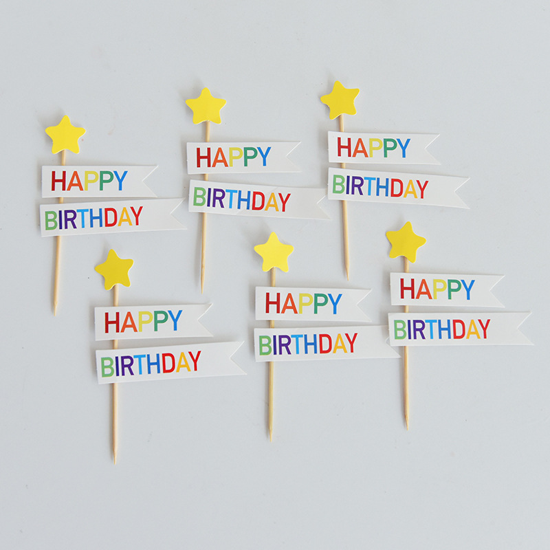 Fiesta vela de cumpleaños insert pastel decoración ins viento lindo sombrero osos sonrientes creativos dibujos animados para niños