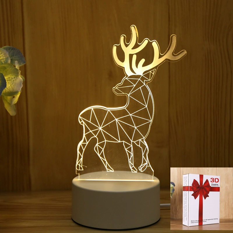 LED-ночник Creative Touch, питание USB/батарейки, 3D-акриловый дизайн, 15×5,5×20,5 см