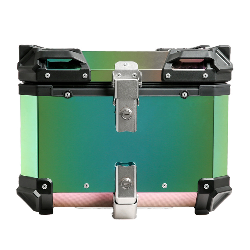 Color chapado láser 45L/65L/80L/100L galvanizado espejo de motocicleta caja trasera de aleación de aluminio personalizado