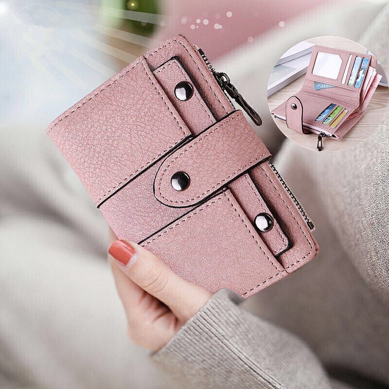 Factory wholesale wallet women's short coin purse new Japanese and Korean small fresh multi-function card bag buckle women's wallet