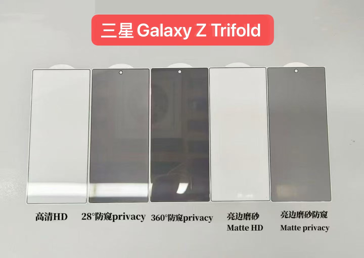 Aplicable a Samsung ZTriFold película templada Samsung plegable protector de pantalla exterior película de lente de vidrio serigrafía a prueba de vista