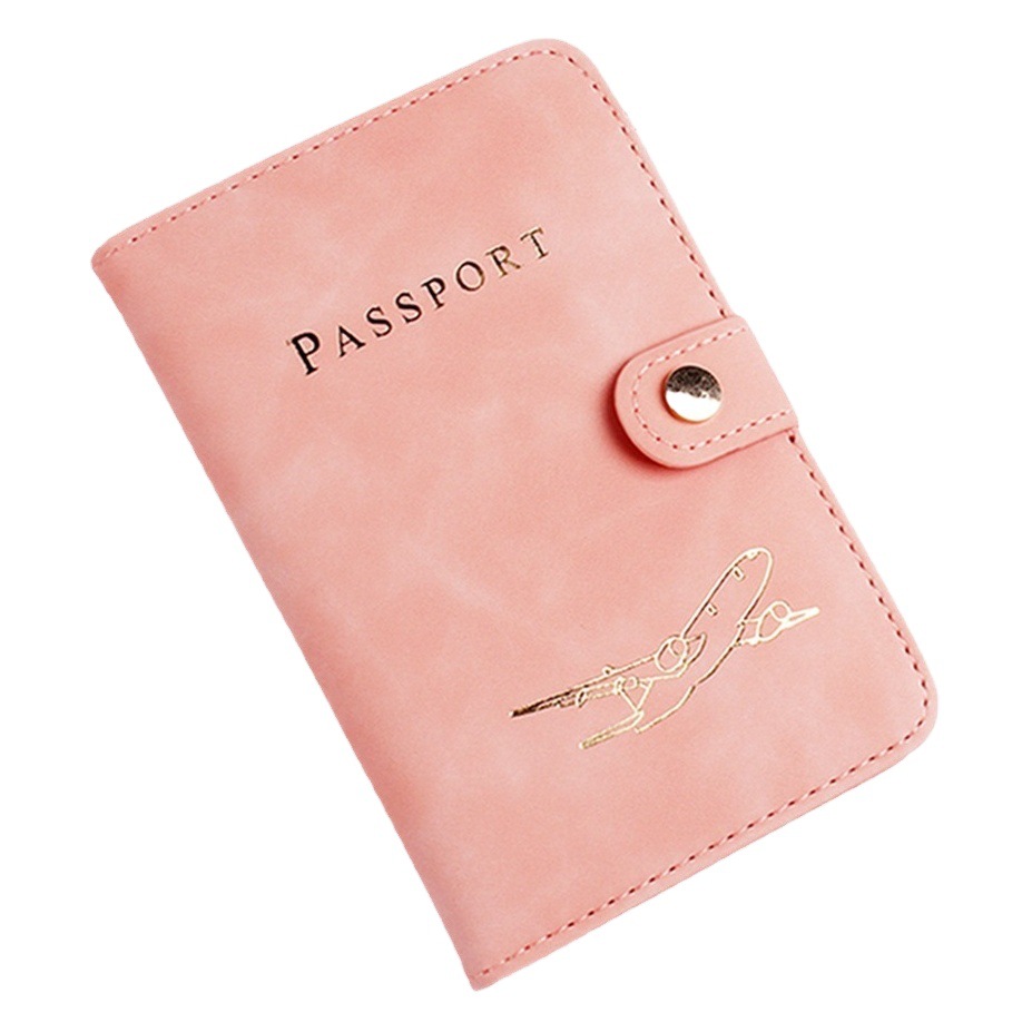Titular de pasaporte de cuero simple bolsa de pasaporte cubierta protectora de pasaporte bolsa de identificación multifunción viaje al extranjero Certificado de boleto aéreo protección