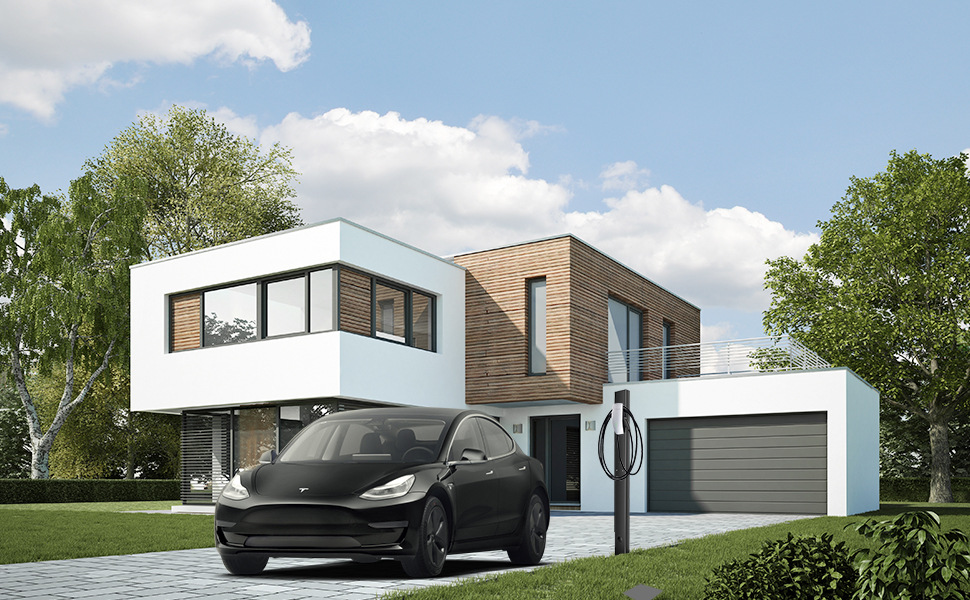 New energy vehicle charging pile fixed column pole bracket BYD Xiaopeng Tesla Euler outdoor Universal