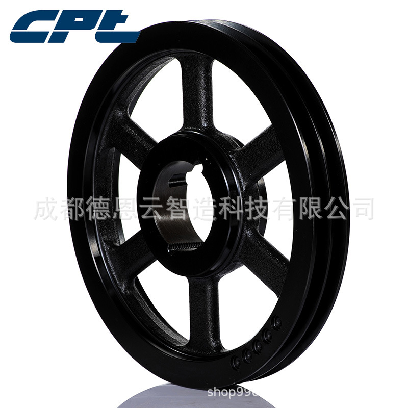 CPT欧标锥套皮带轮SPB224-02配2517锥套双槽皮带轮b型电机皮带轮
