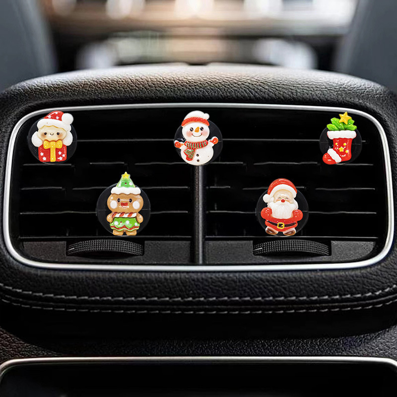 新しいクリスマスの車の香水を6つ入れて、車の香りを挟んで、クリスマスの車内の香りを飾って、祝日の贈り物をします。|undefined
