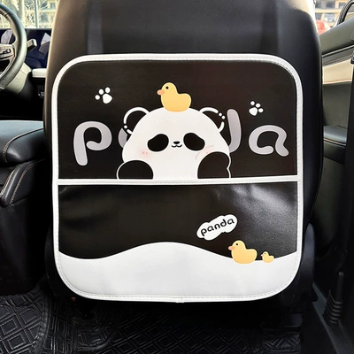 and multi-functional car seat back protector – Chair back anti-kick pad - naughty-panda-medium-anti-kick-mat