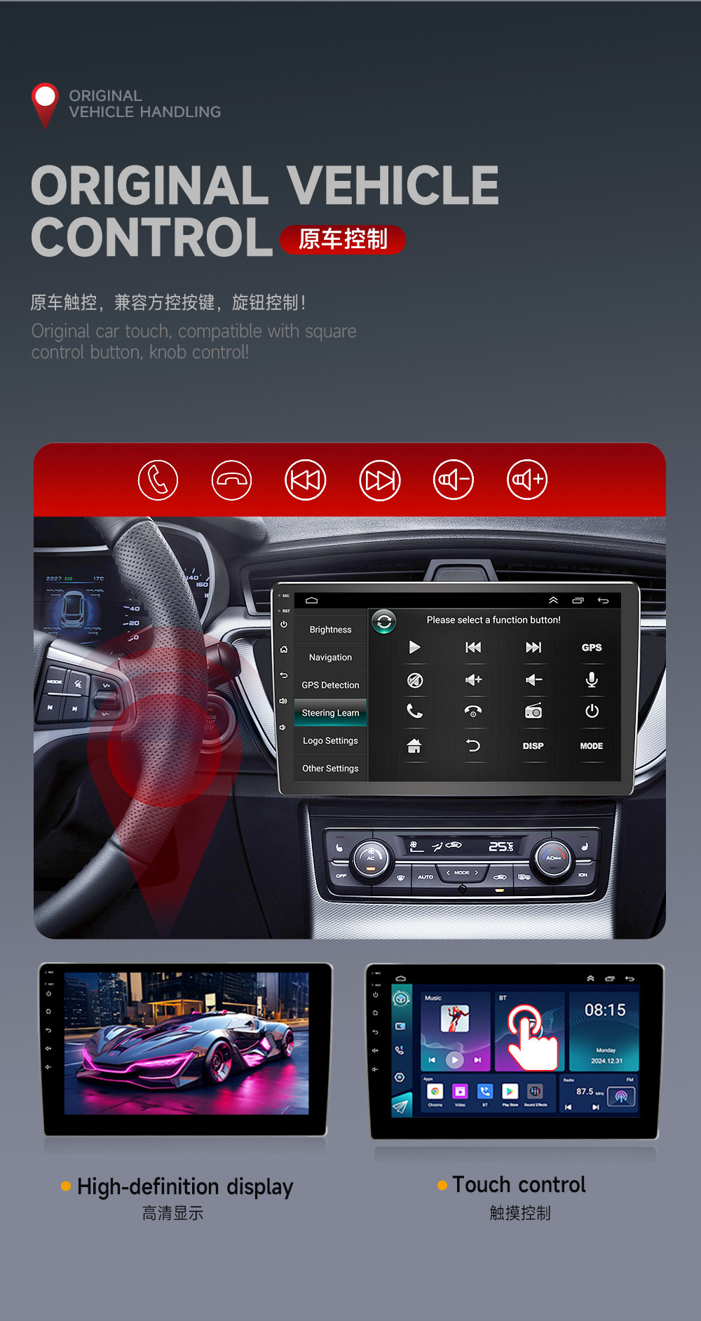 Suitable for 13-17 Hyundai Santa Fe (Vertical Screen) Car Android Navigator All-In-One Wifi Hyundai Santa Fe