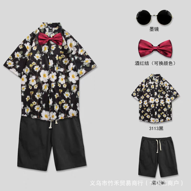 ベストマンスーツ、兄弟シャツ、メンズ半袖パンツ、兄弟スーツ、夏の結婚式、面白いパフォーマンススーツ、卸売可能|undefined