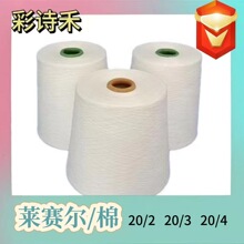 莱赛尔棉混合纺纱线LS/C88/1220支双股三股白色优质筒形多股精纺