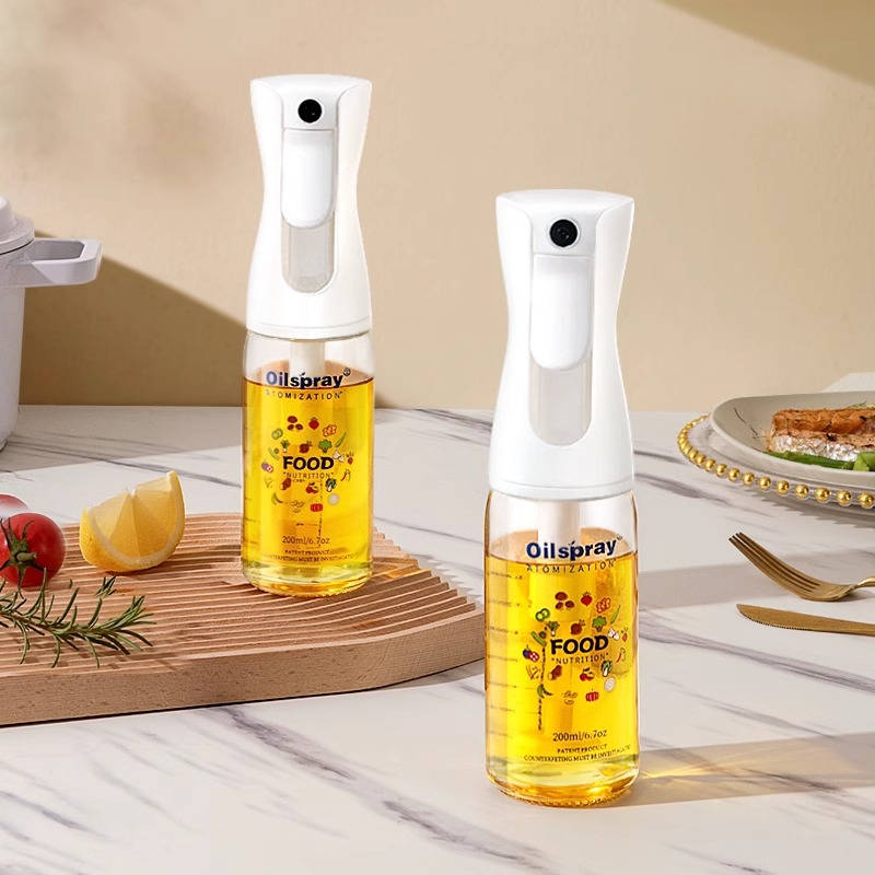 pulverización de aceite de oliva pulverización de aceite de oliva aire freidora botella de pulverización de aceite de vidrio cocina casera atomización artefacto pulverización de aceite mágico