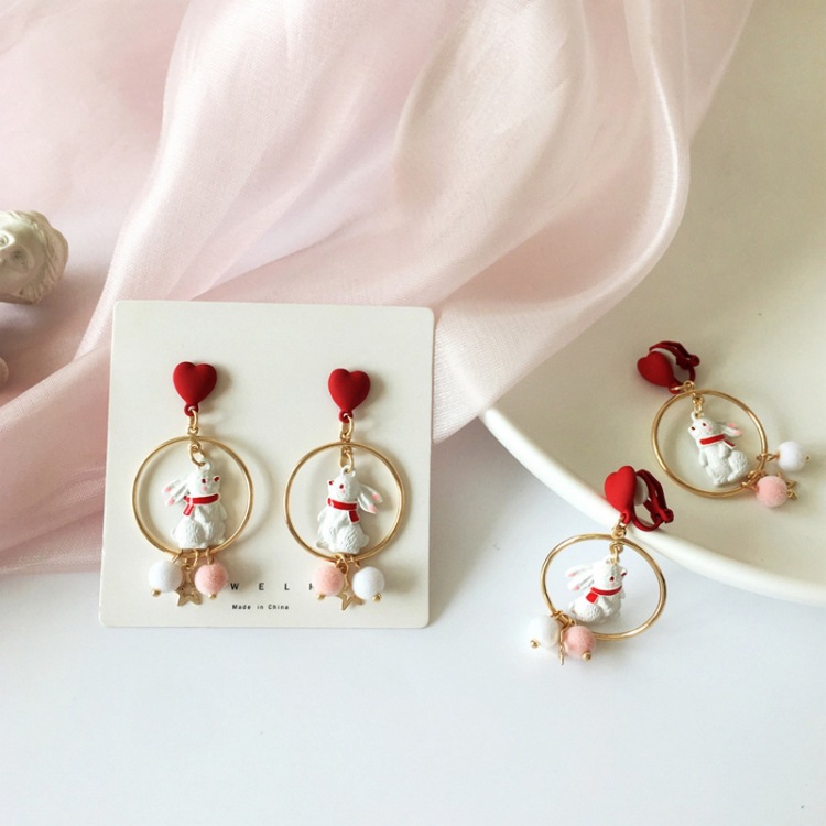 Cute Fashion Rabbits Earrings display picture 2