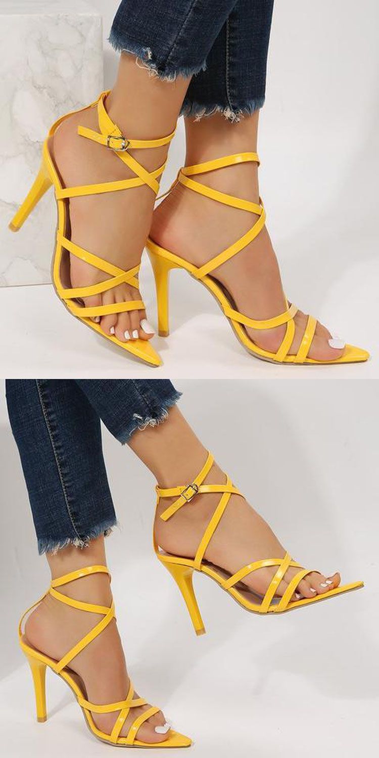 Women's Elegant Solid Color Point Toe High Heel Sandals display picture 2