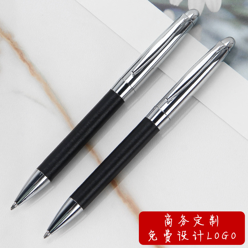 Bolígrafo giratorio aceitoso de metal 1,0, exportación de alta gama, publicidad, regalo de oficina, impresión y grabado de logotipo, bolígrafo personalizado de negocios