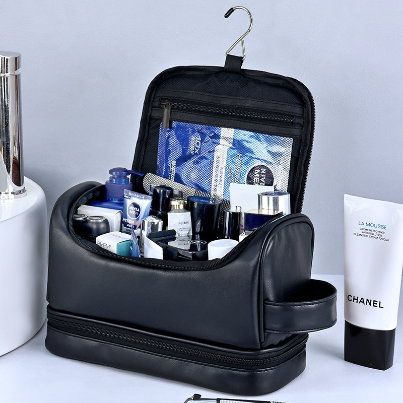 Viajes de negocios para hombres bolsas de lavado bolsas de maquillaje portátiles de doble capa bolsas de almacenamiento de maquillaje impermeables de gran capacidad portátiles