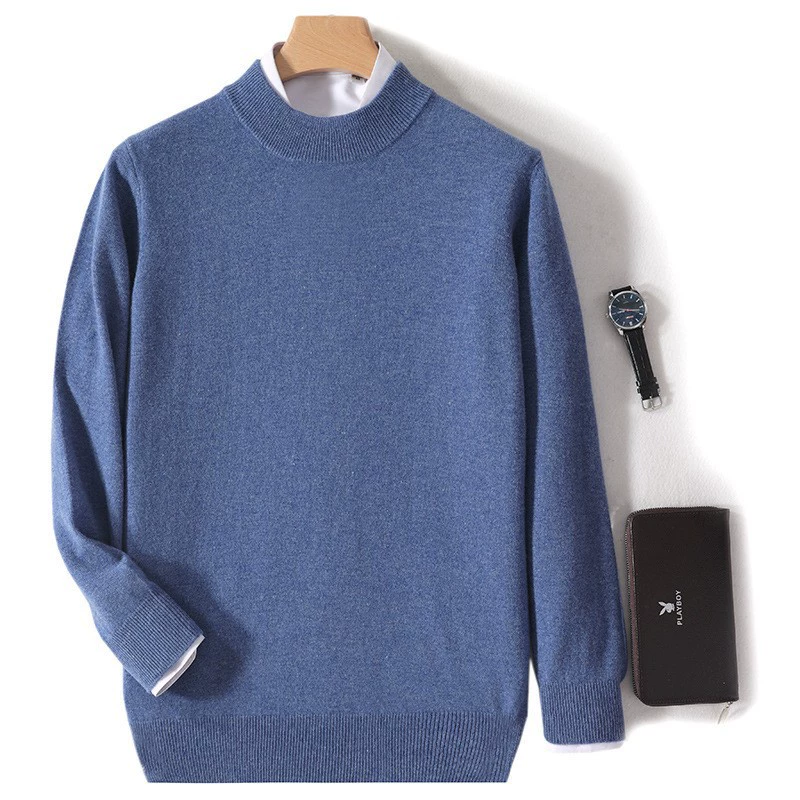 Demi-season woolen elite keep warm knitted sweater for leisure, plus size