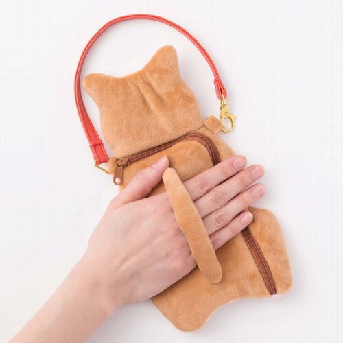 Shiba Inu Smiling Touch Screen Mobile Phone Bag Creative Cute Belly Revealed Convenient Mobile Phone Bag Travel Waterproof Mobile Phone Case