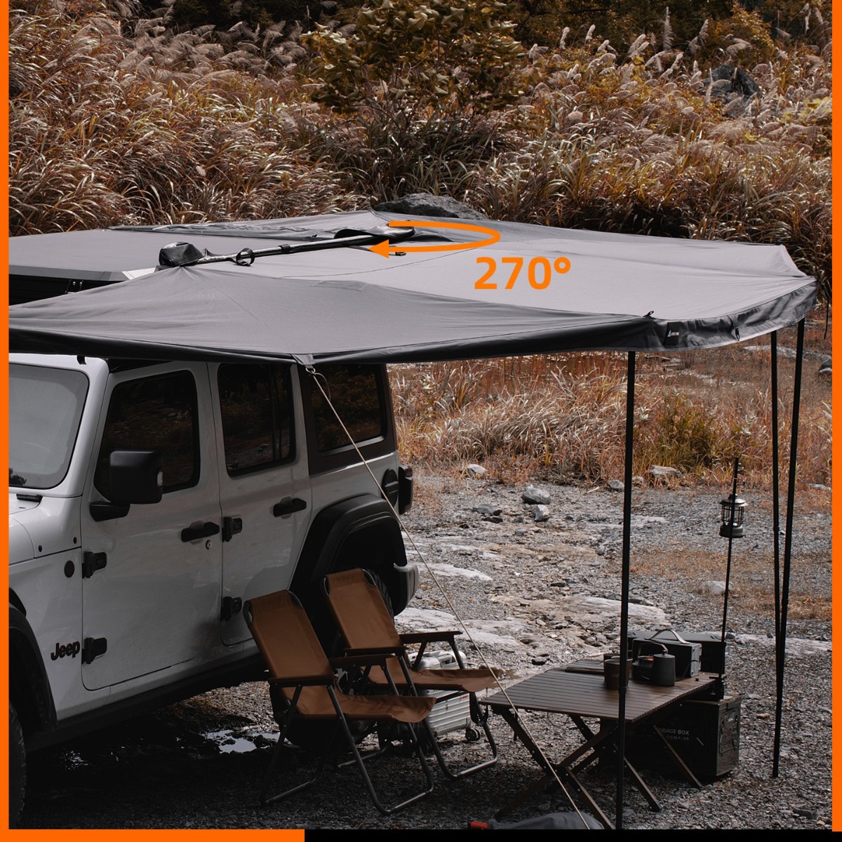 Jifeng Naturnest Car Side Tent 270 ° Plus Canopy Camping Style Cloth House Awning Roof