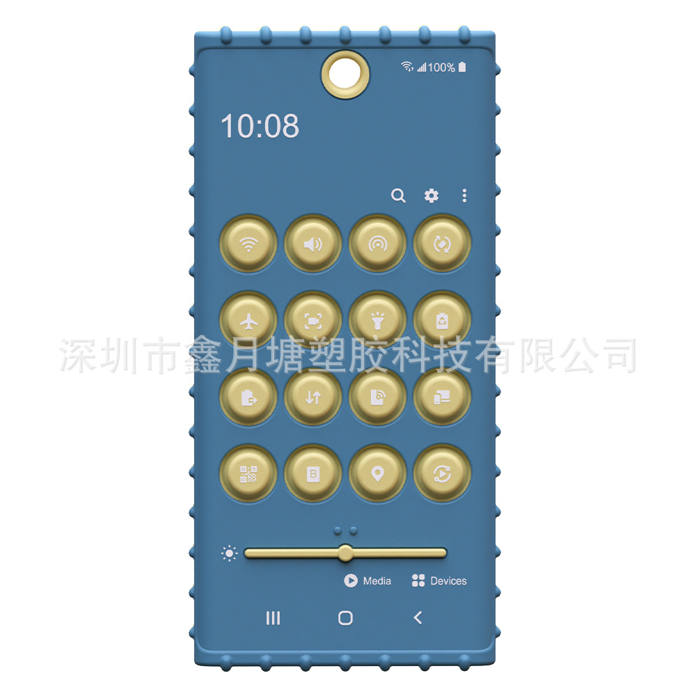 3 세대 휴대 전화 (파란색 + 노란색)