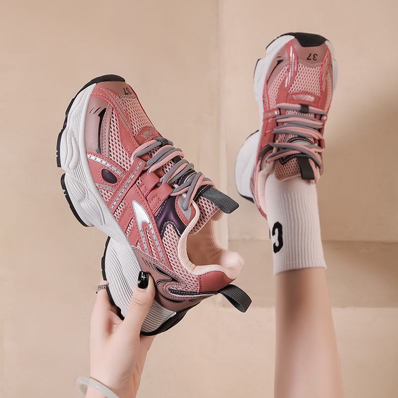 Estación Europea mostrar pies pequeños zapatos de papá de las mujeres 2023 otoño nuevo pequeño fondo grueso ligero zapatillas Casuales