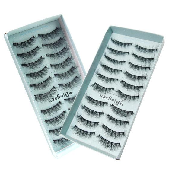 DINGSEN False Eyelash Factory 10 Pair 3d Multi-Layer Eyelashes Natural Thick Curled Eyelashes