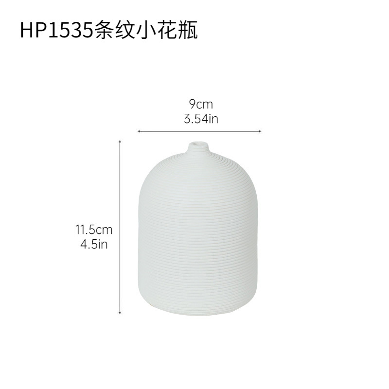 Florero de cerámica de alto valor estilo ins pequeños adornos sala de estar mesa de comedor arreglos florales decoraciones para el hogar flores secas decoración suave